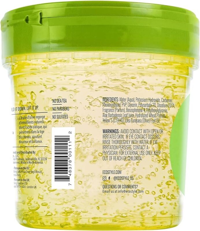 Eco Style Olive Oil Styling Gel, Green, 473 ml (16 oz)